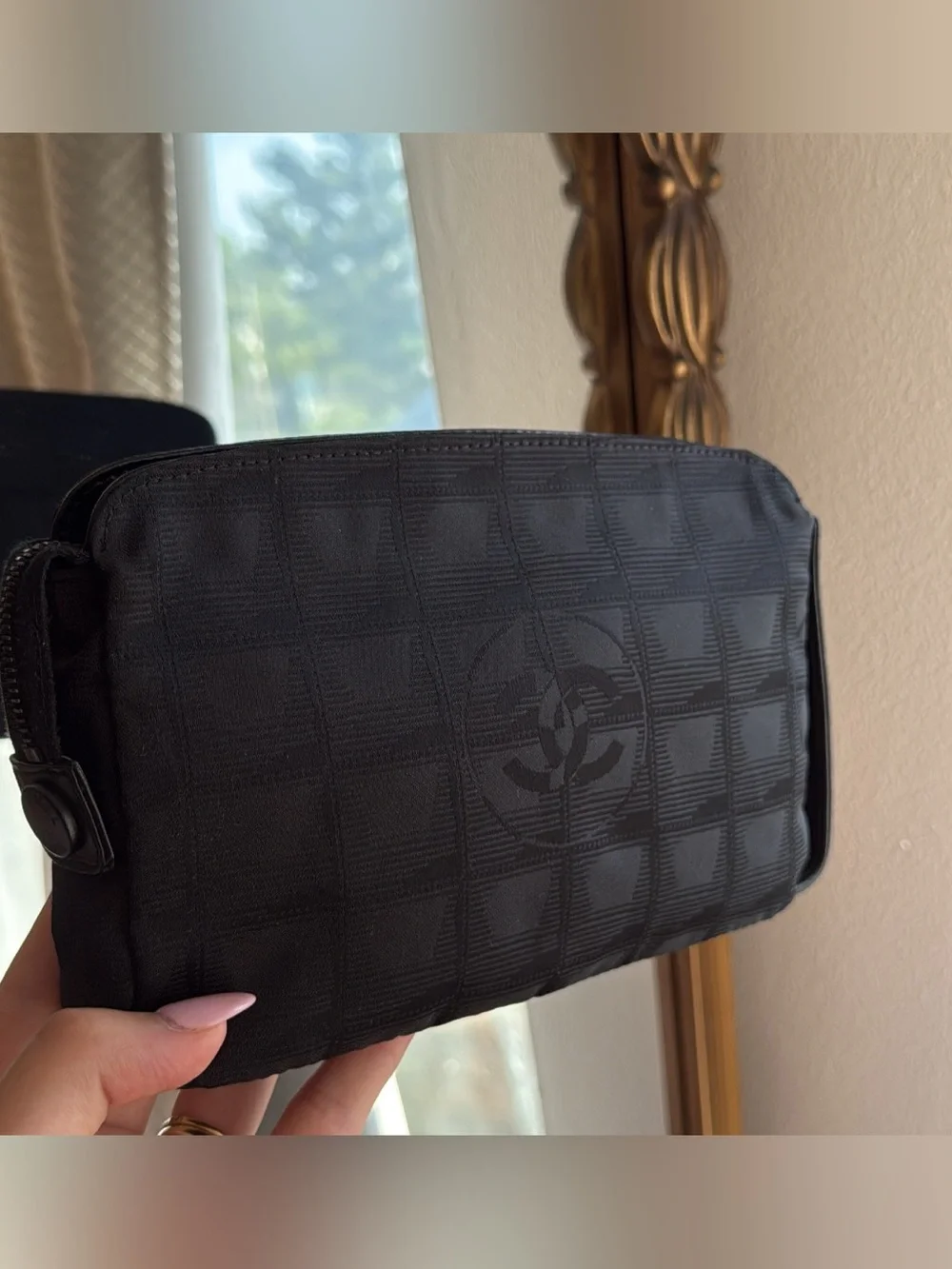 Chanel Black Travel Line Pouchette
